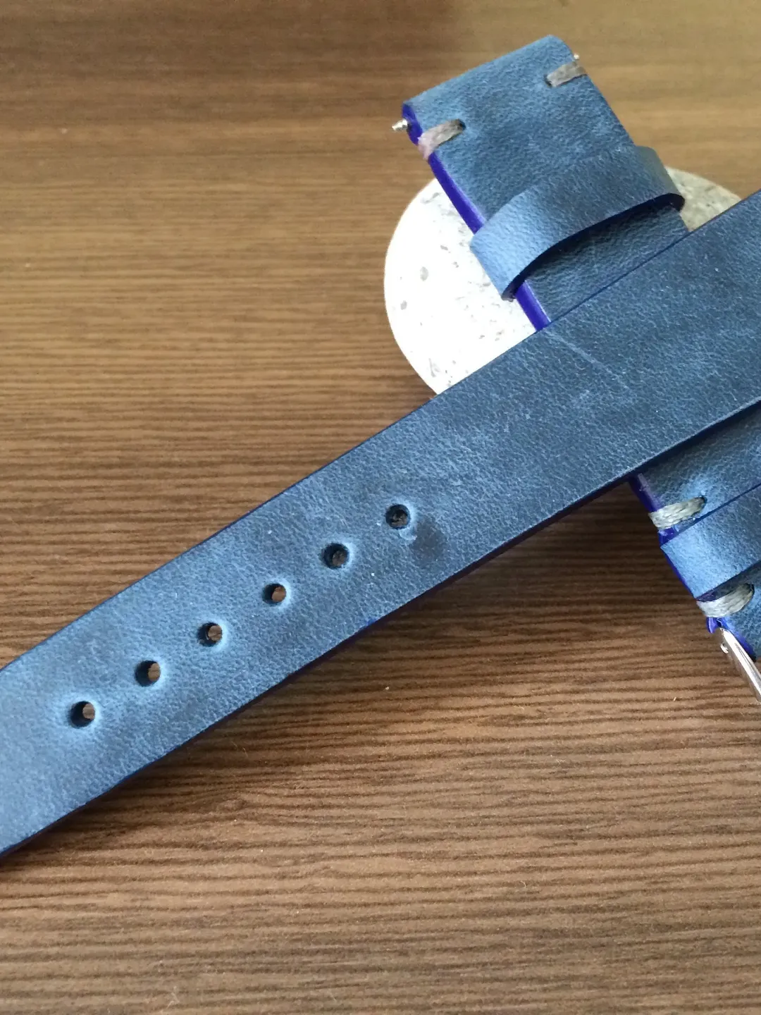Leather Watch Strap, Leather Watch Band, Vintage watch strap, Blue watch band, 20mm strap, 19mm watch band, 20mm watch strap, FREE SHIPPING