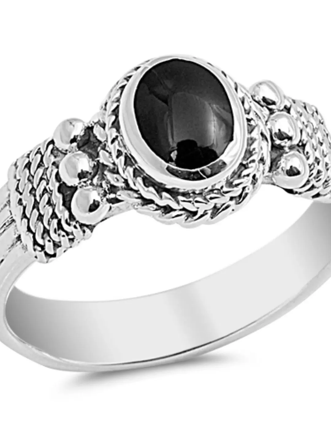 Black Ring, Black Onyx Stone Ring, Unisex Ring, Sterling Silver Ring, Ring For Men, Size 5 6 7 8 9