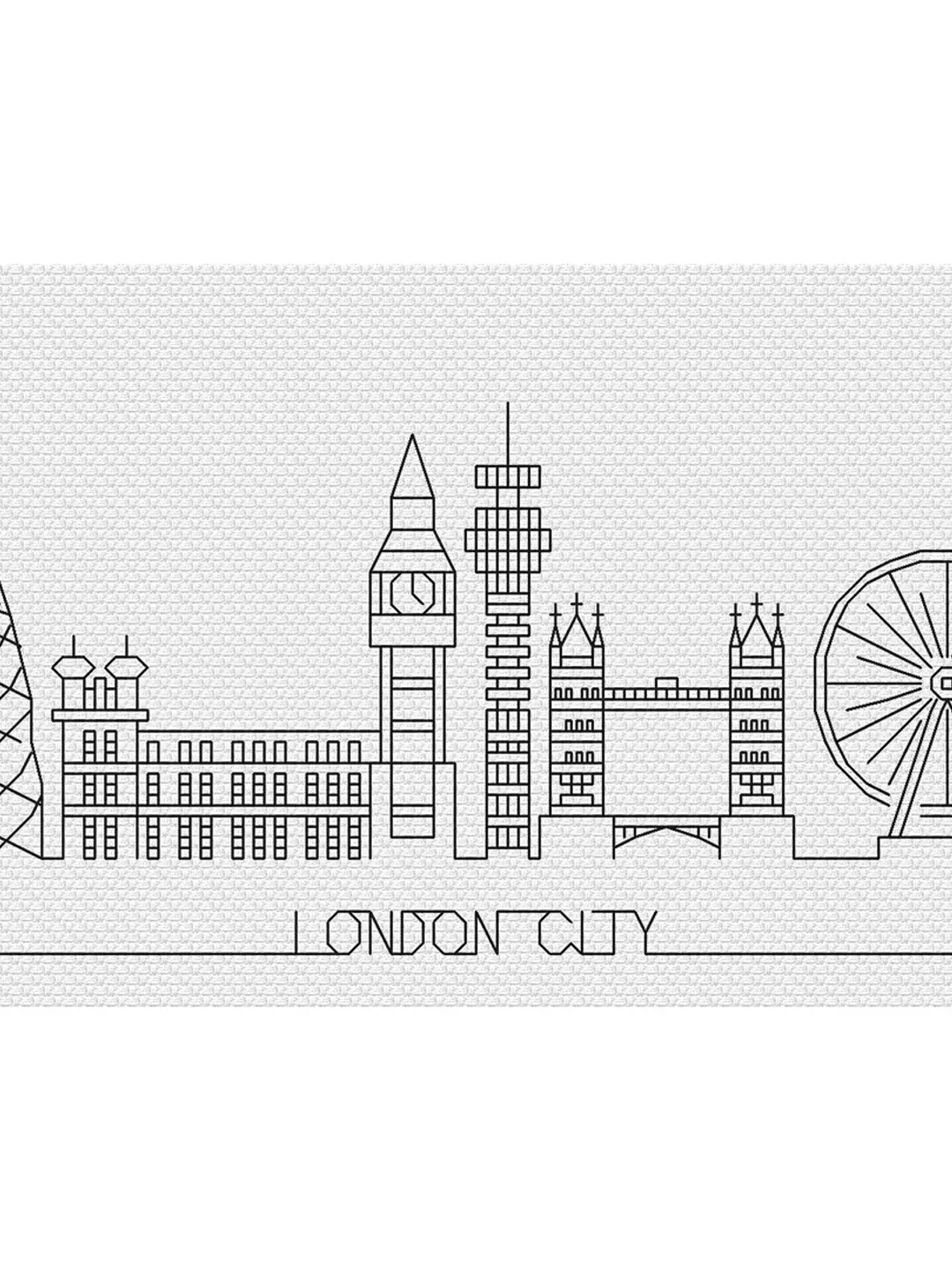 London Cross Stitch Pattern Modern, England Cross Stitch, Britain cross ...