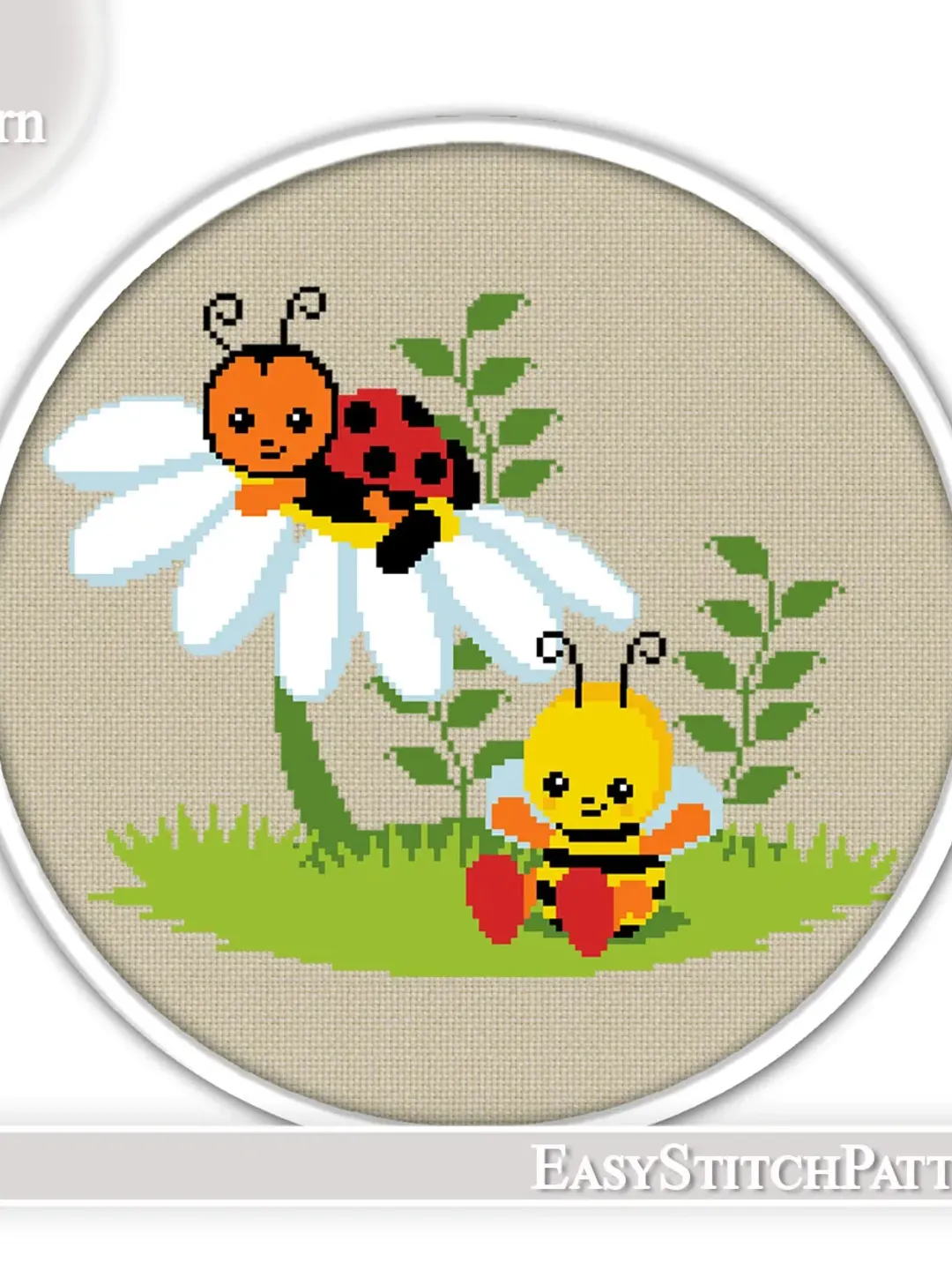 Little Insects cross stitch pattern. Baby cross stitch. Nursery cross stitch.