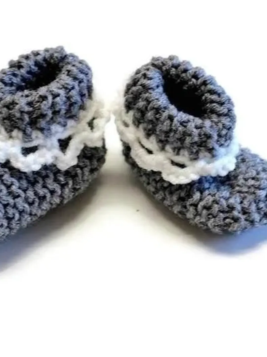Gray and White Baby Shoes, Baby Sock, Baby Booties, Great Stocking Stuffers for Baby's First Christmas, Baby Shower Gift Ideas, Crochet