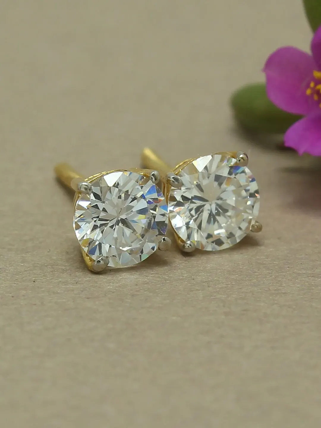 Moissanite Stud Earrings, 925 Sterling Silver Stud, Wedding Earrings, 2MM/3MM Round Solitaire Earrings, Earrings for Women & Men