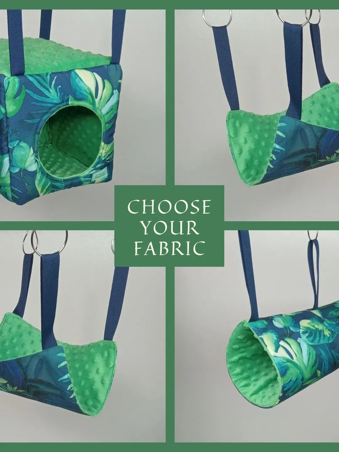 4 piece rat hammock set, ferret hammock set, chinchilla hammock set, set of hammocks for small animals, rat cage accessories