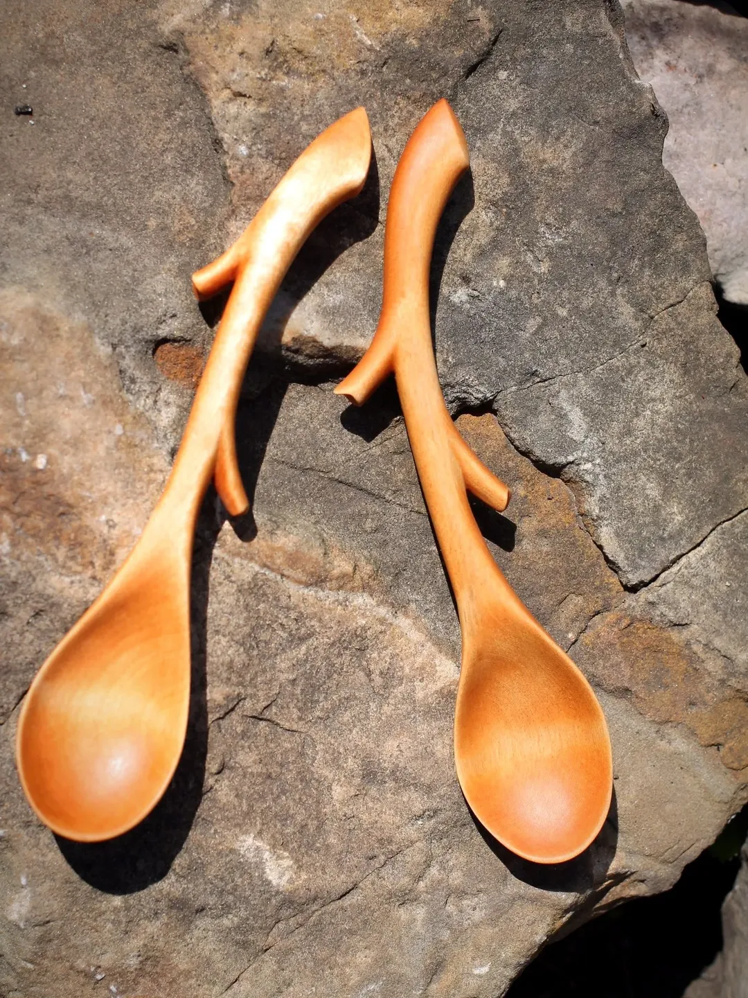 Two Join Spoons Set of two branch spoons
