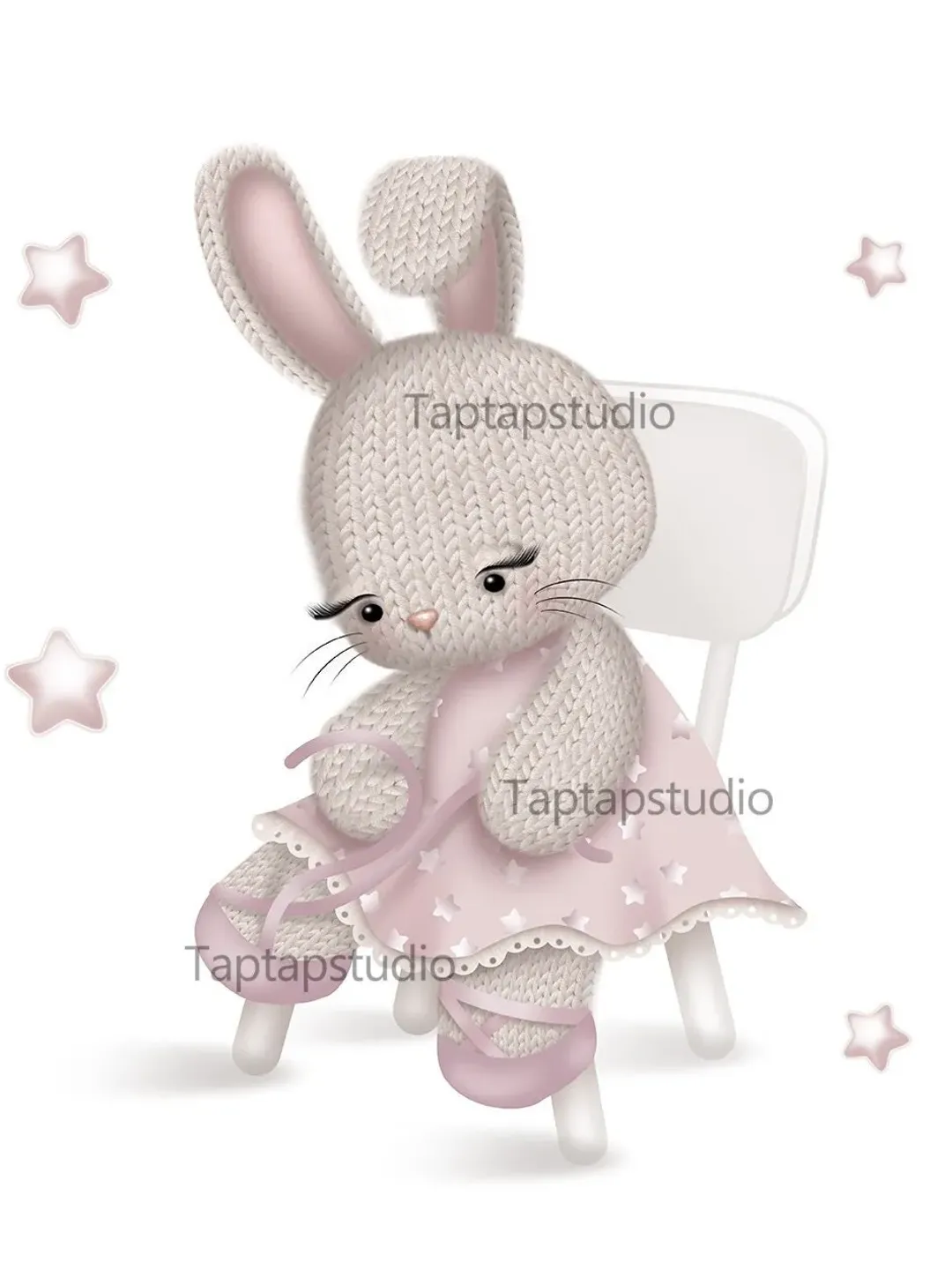 Ballet bunny print, Watercolor rabbit, dancing hare png, baby shower invitation, Clipart, baby animal, baby bunny illustration