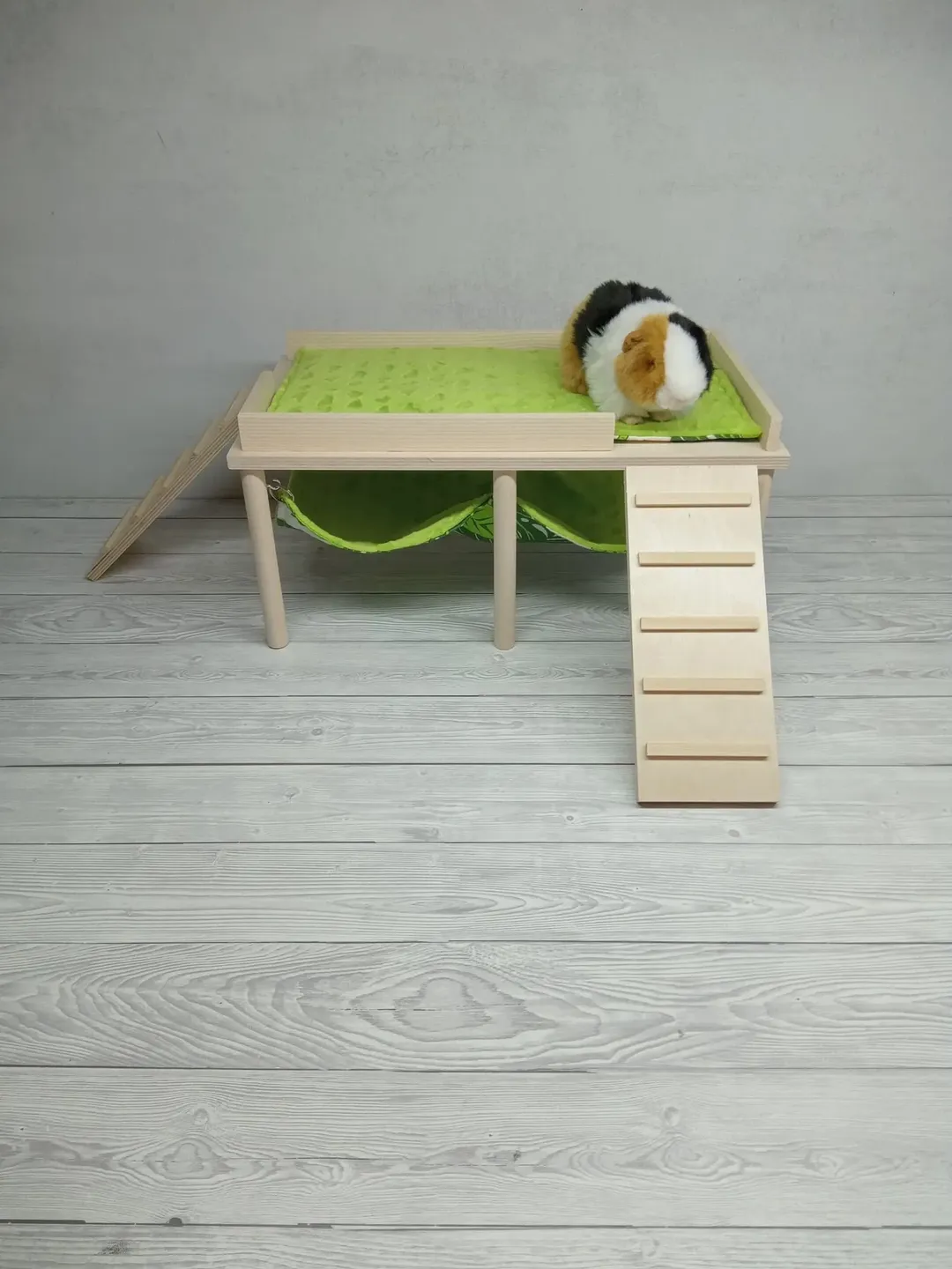 Guinea pig hammock stand,  guinea pig cage accessories,  guinea pig hideout, wooden accessories for small pets