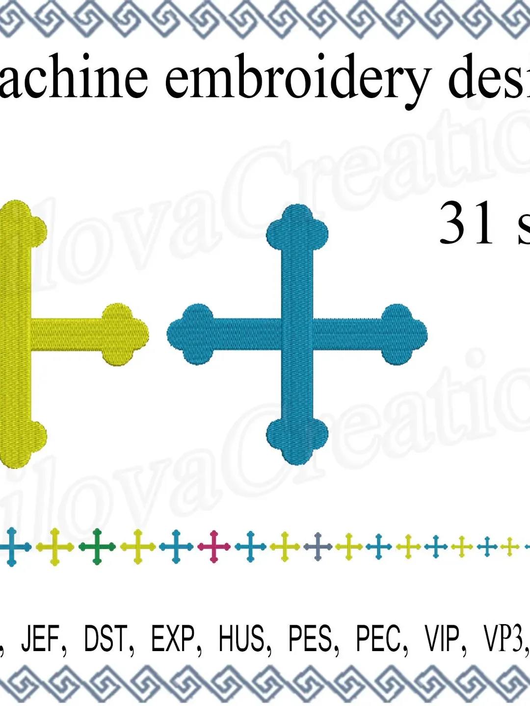 Christian cross embroidery designs Cross Machine embroidery design Mini cross emb files Instant Download