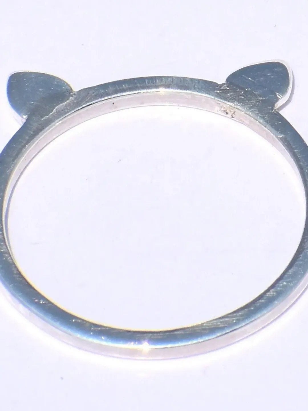 Silver Cat Ring, Animal Ring, Cat Ear Ring, Minimal Ring, Stacking Ring, Sterling Silver Cat Ring, Cat Lover Ring, kitten ring, Gift For Her