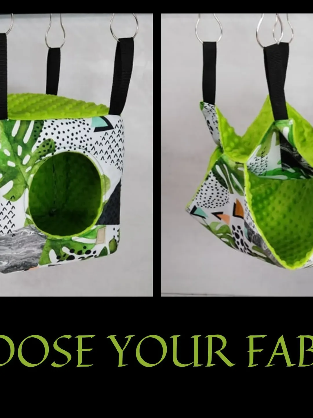 2 piece rat hammock set, ferret hammock set, chinchilla hammock set, set of hammocks for small animals, rat cage accessories