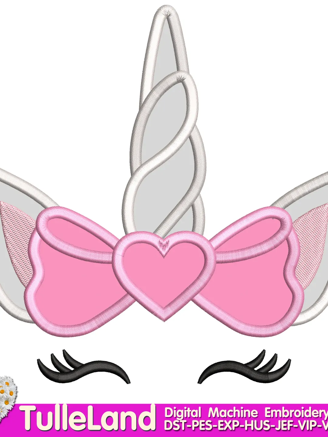 Valentine Unicorn Heart Valentine Day Love 1 st Valentine's Day Princess Girls Design Applique for Machine Embroidery
