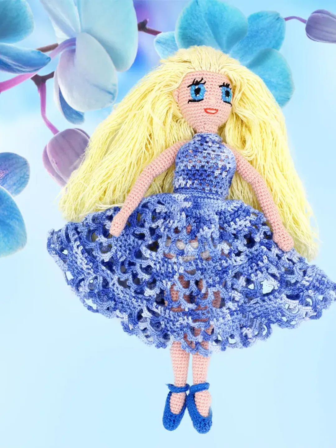 Doll girl in dress, girl with accessories, collectibles dolls, interior cotton doll, gift for girl, souvenir for women