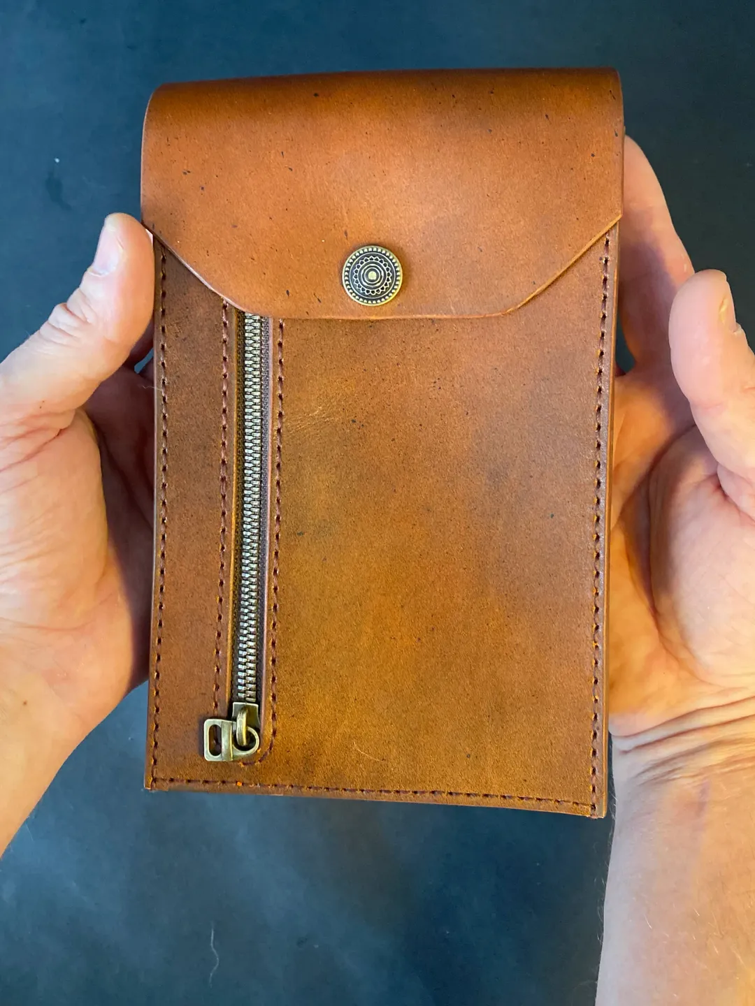 Small leather shoulder bag -  leather handbag - handmade