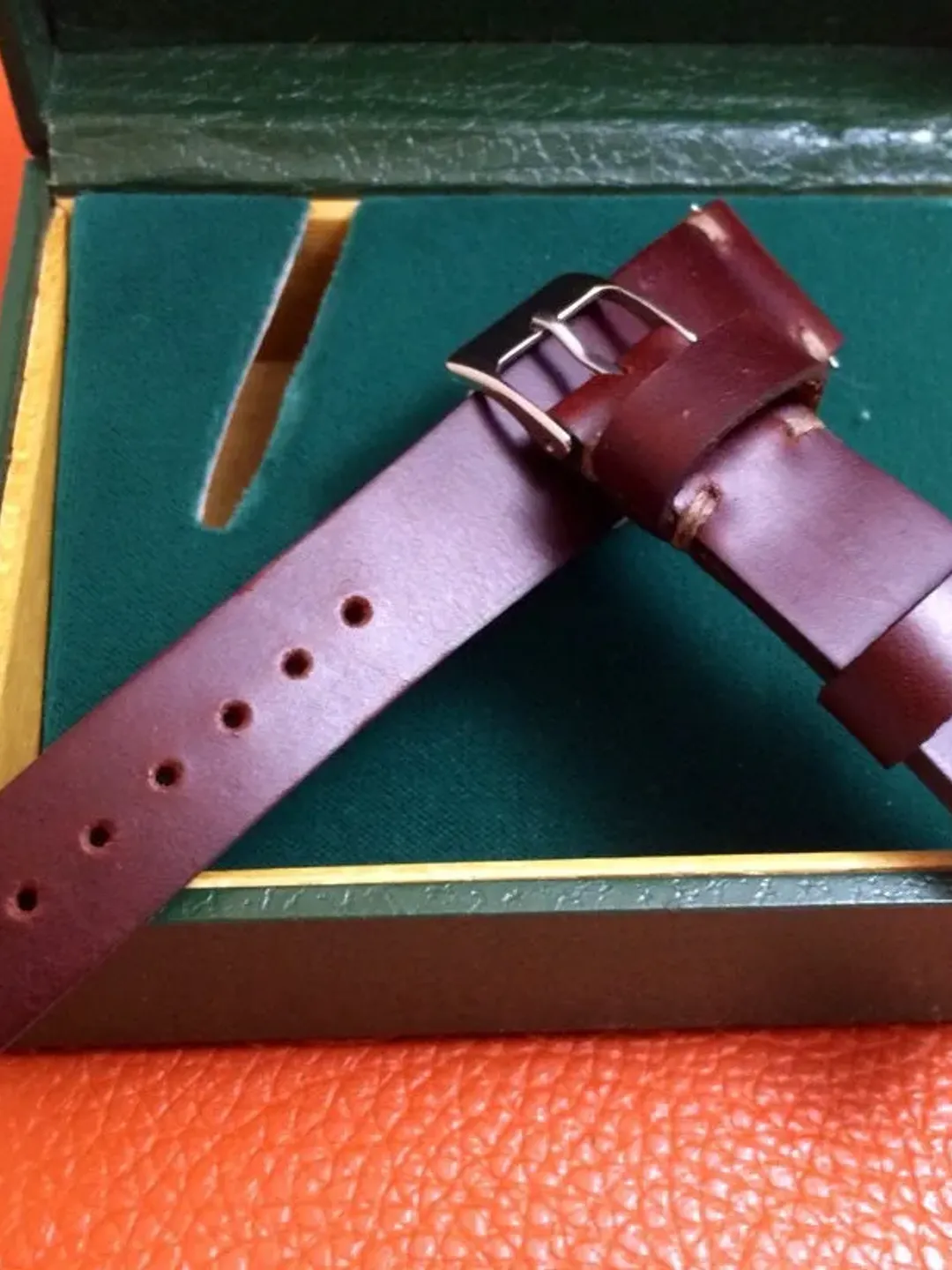 Red Brown Genuine Leather Watch Straps, 20mm Leather Watch Band, 19mm Mens Wristwatch Straps Replacement, Personalise Gift Ideas for him