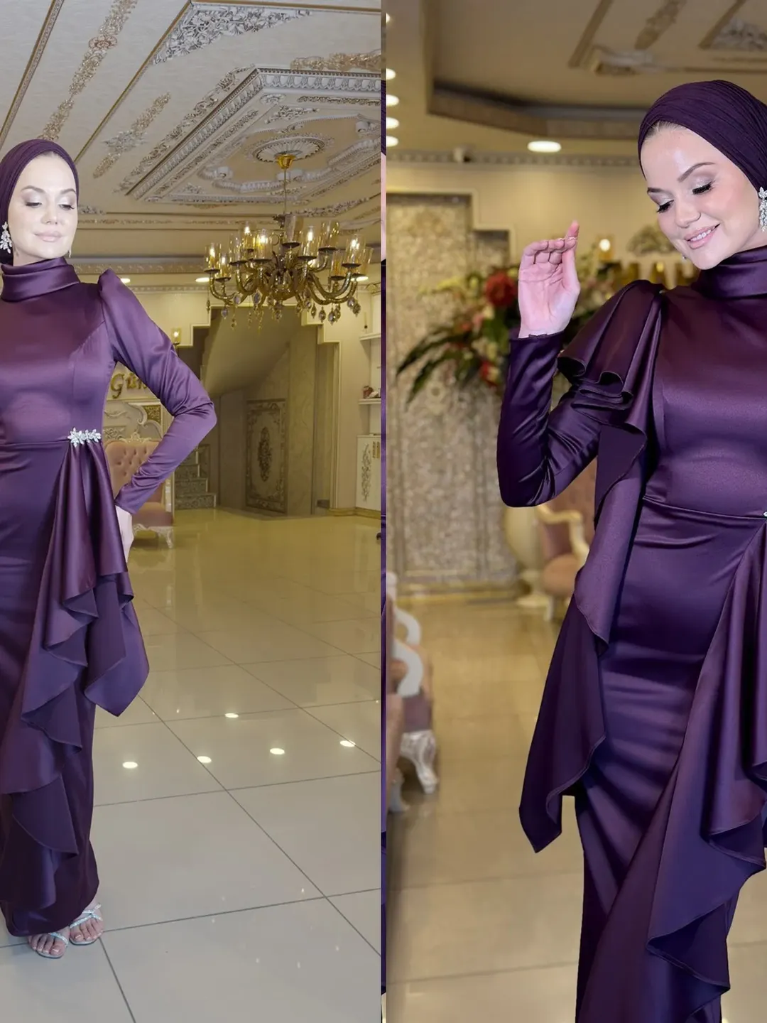 AHUNARE HIJAB - Wedding Dress, Muslim Evening Gown, Nikah, Islamic Wedding, Engagement, Bridesmaid