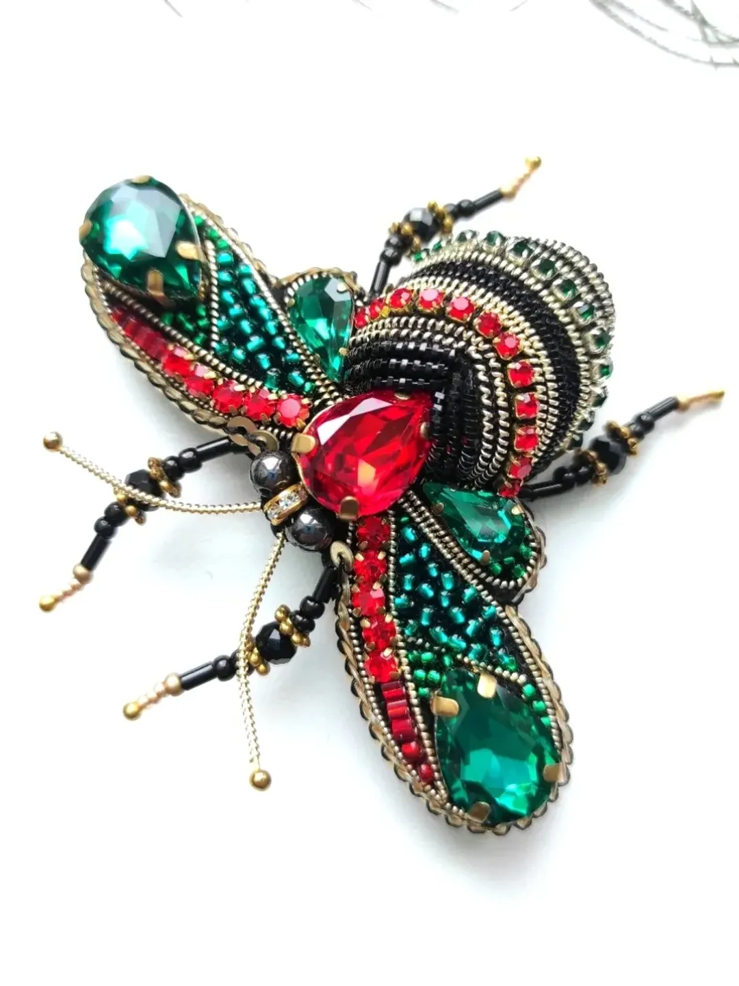 Beaded insect brooch, insect pin, mooth brooch, butterfly brooch, bug pin, bee brooch, bug brooch, insects, madam toto