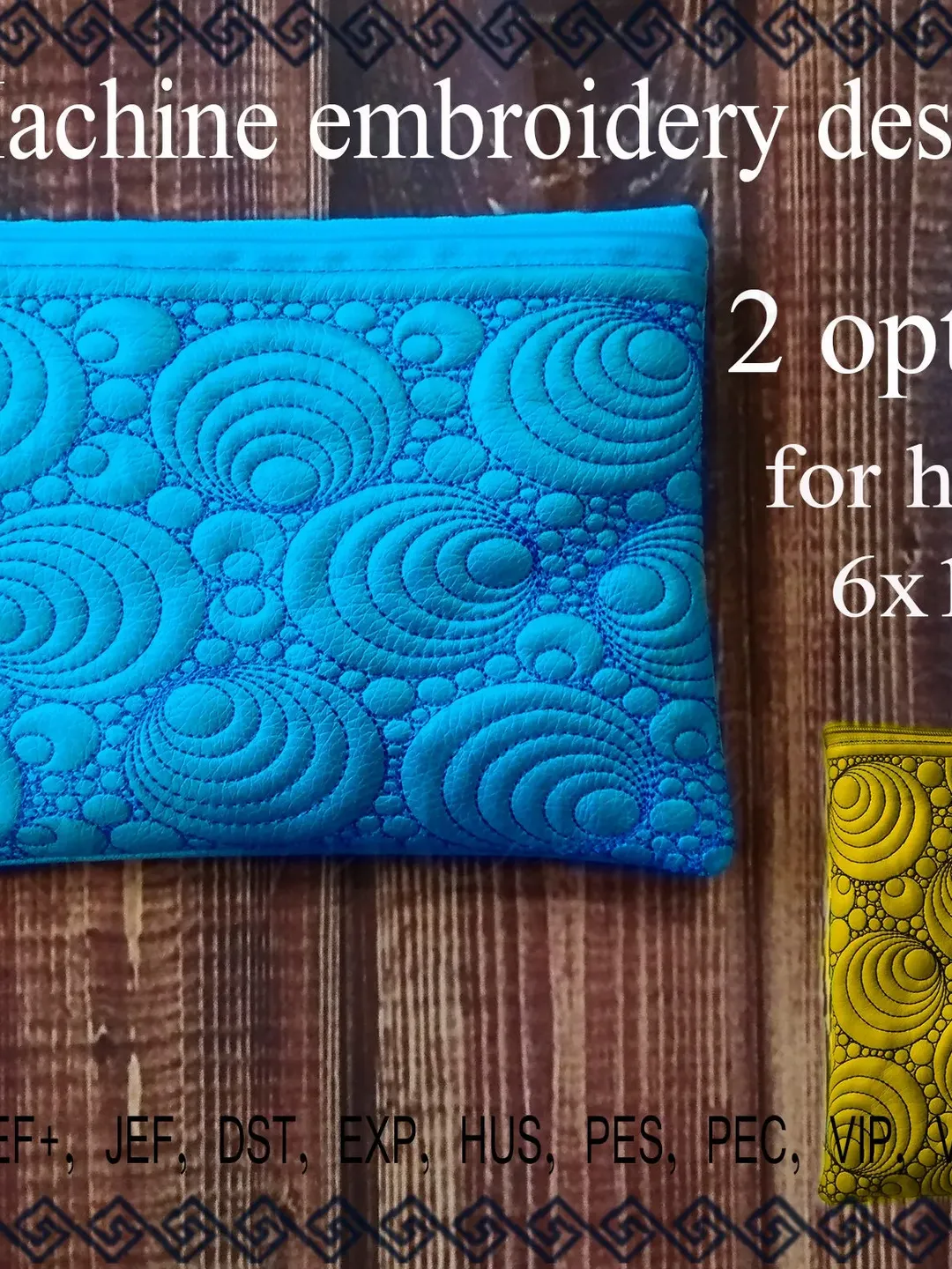 cosmetic bag embroidery designs zippered bag travel zip bag embroidery designs. ITH zippered bag Embroidery Design. File Instant Download