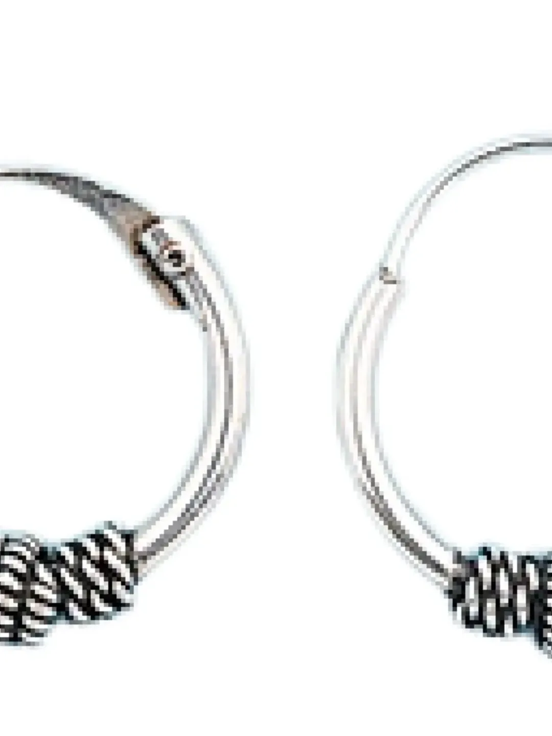 Bali Hoop Earrings, solid 925, Sterling Silver hoop Loop earrings, Sterling Silver Cartilage Earrings, 2mm thick 12mm Diameter, Antique