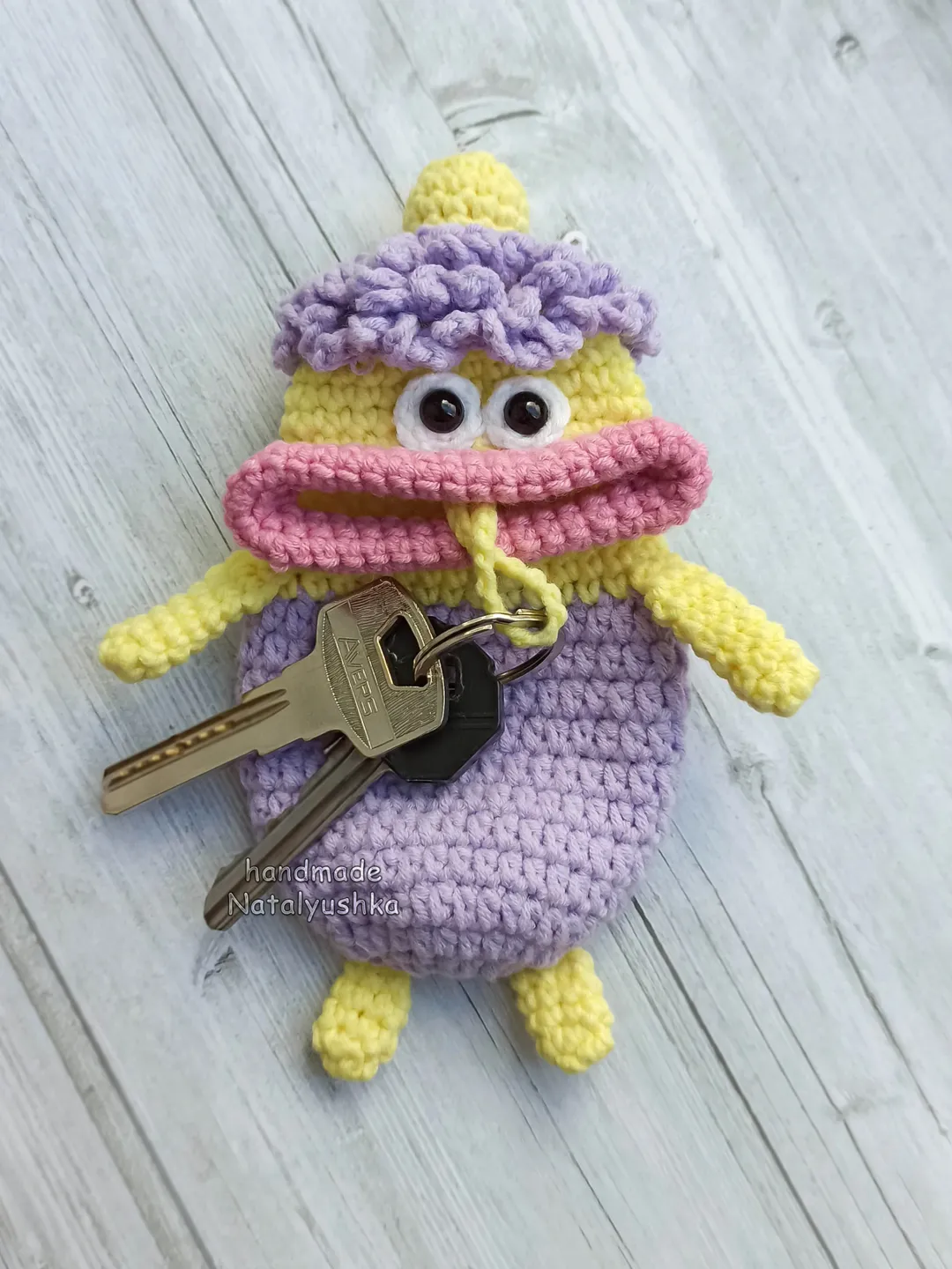 Handmade Key case, Cute Monster Big Mouth, Key Organizer, Keyrings, Case for keys, Key bag