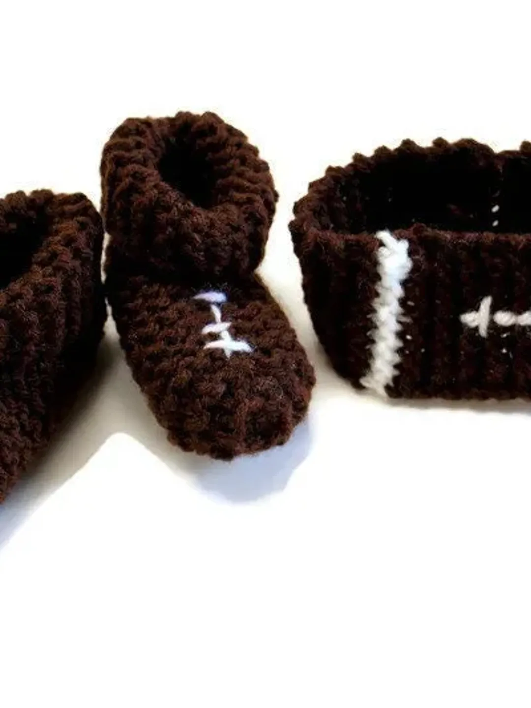 Football Headband and Booties Set for Babies, Baby Football Themed Headwrap, Daddy's Football Buddy, Gifts for New Parents, Baby Crib Shoes