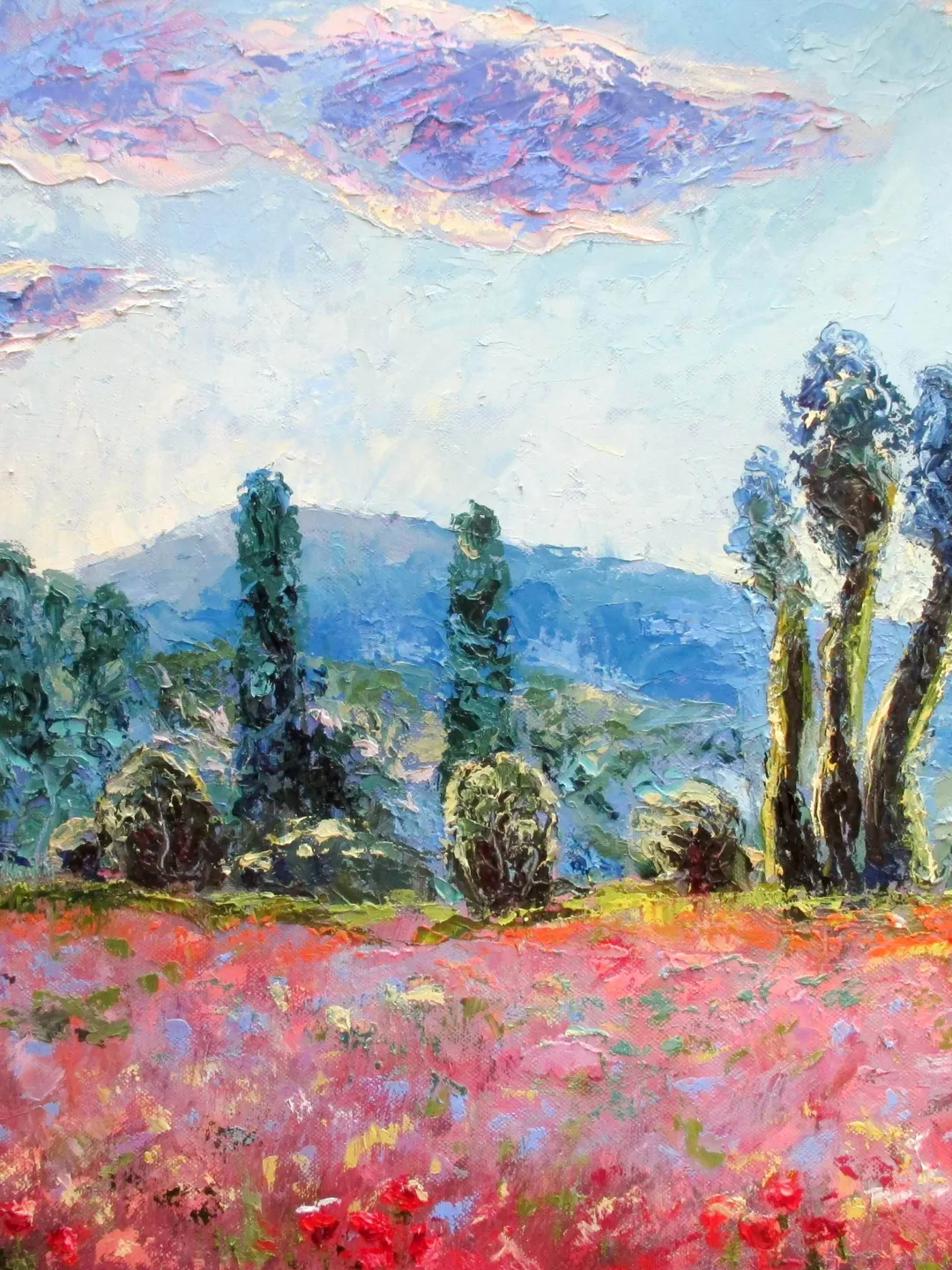 Claude Monet Style Painting ORIGINAL OIL PAINTING on Canvas Landscape Painting Original Impressionist Art by "Walperion"