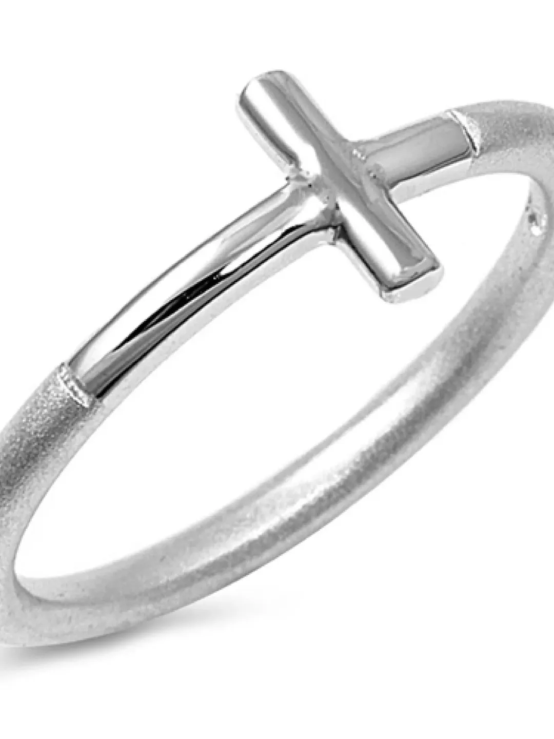 Sterling Silver Cross Ring, First Communion Gift, Confirmation Gift, Cross Ring for Children, Religious Jewelry Women and Men Size 3 to 10