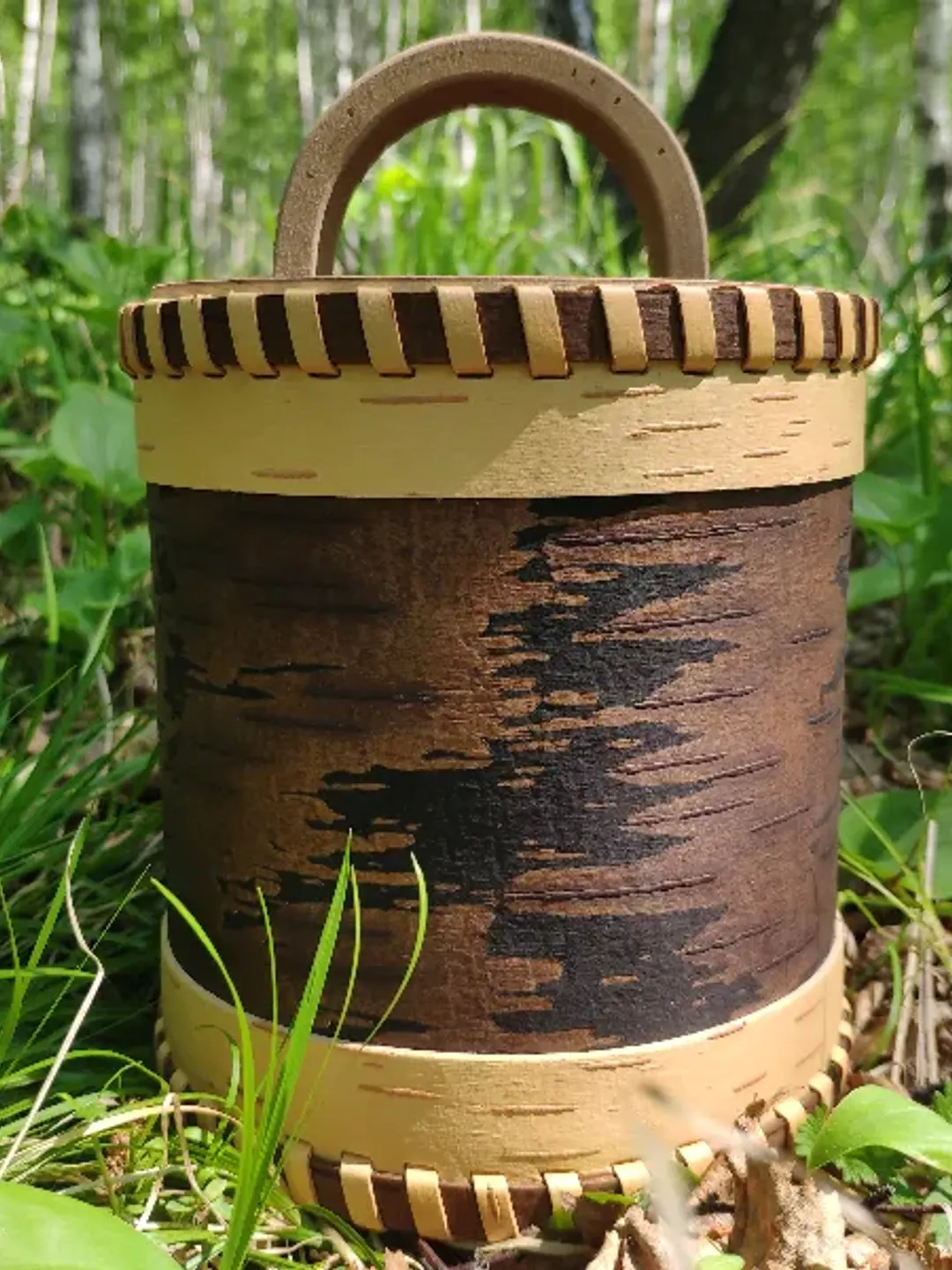 Birch bark box, birch box