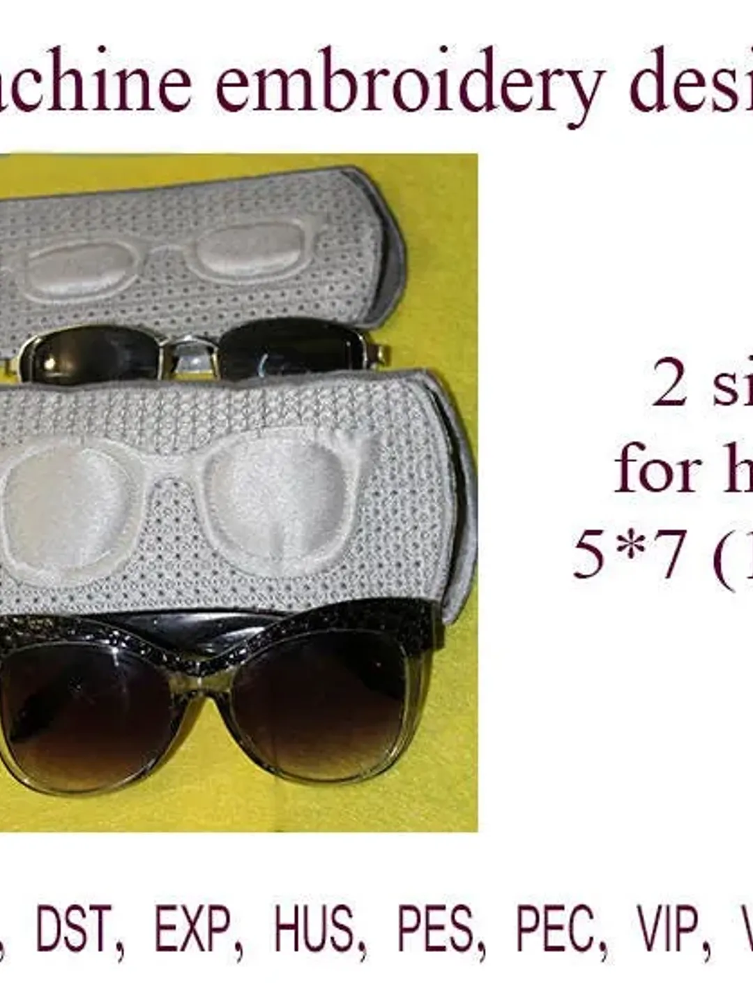 In the hoop eyeglass case Machine embroidery designs ITH for hoop 5x7 Instant Download.