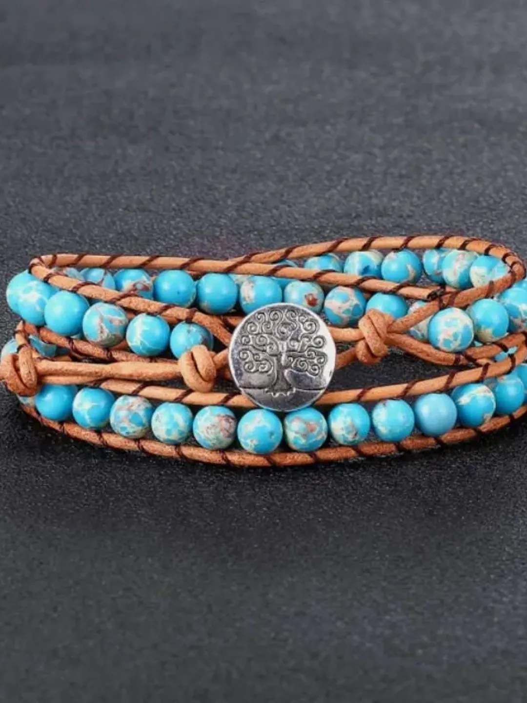 Tree of Life Bracelet, Leather Bead Wrap Bracelet, Leather Bracelet Bead Wrap, Bead Bracelet, Leather Wrap Bracelet, Spiritual Gift