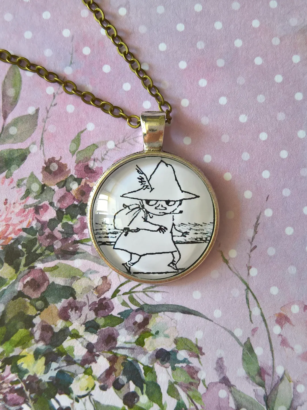 沸騰ブラドン pendant Snufkin Snufkin Moomin necklace Moomin hat the in アクセサリー