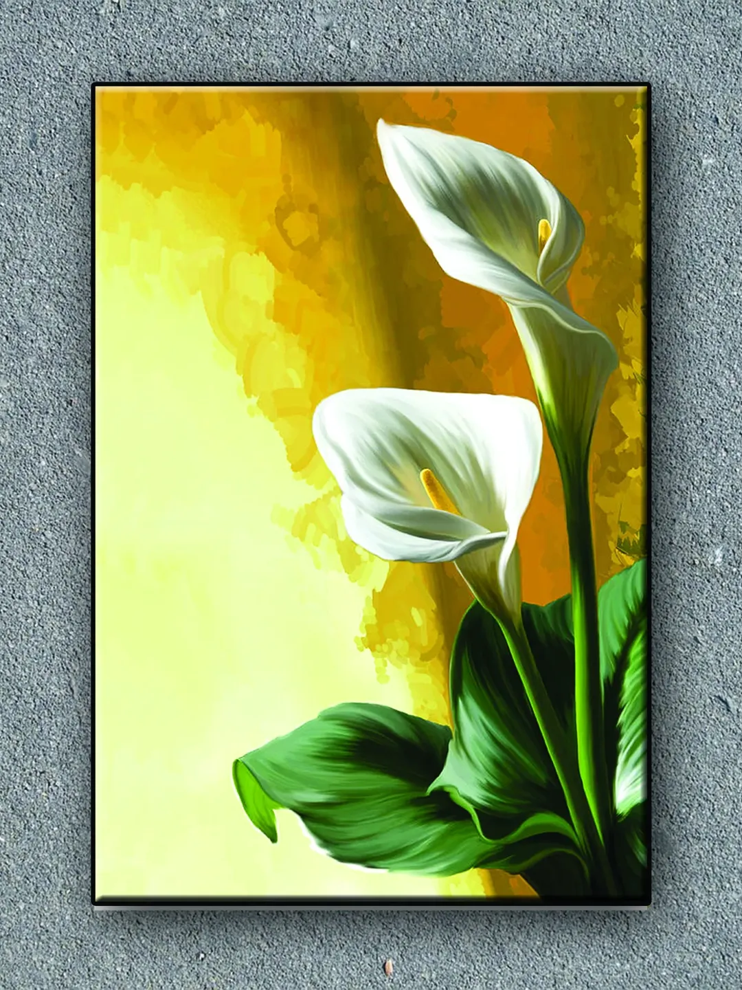 White lily flower Print on Canvas , Floating Frame Option, Modern Wall Art, Extra Large Canvas Wall Art