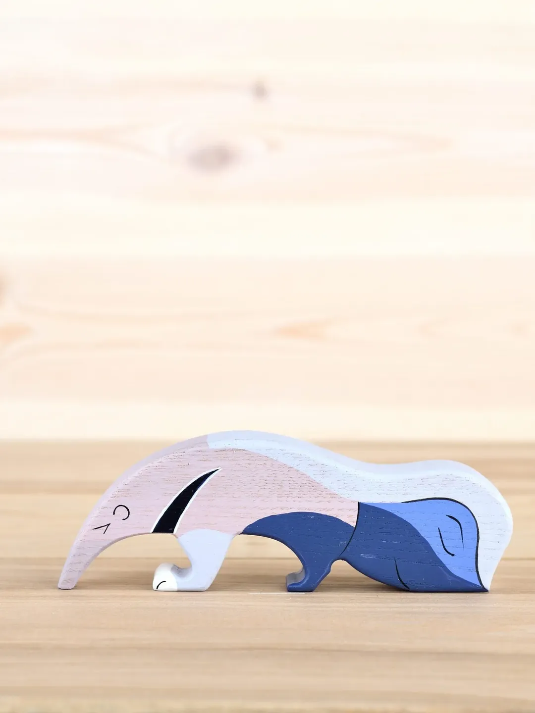 Wooden Anteater toy Tropical animals Ant-bear figure Rainforest animals