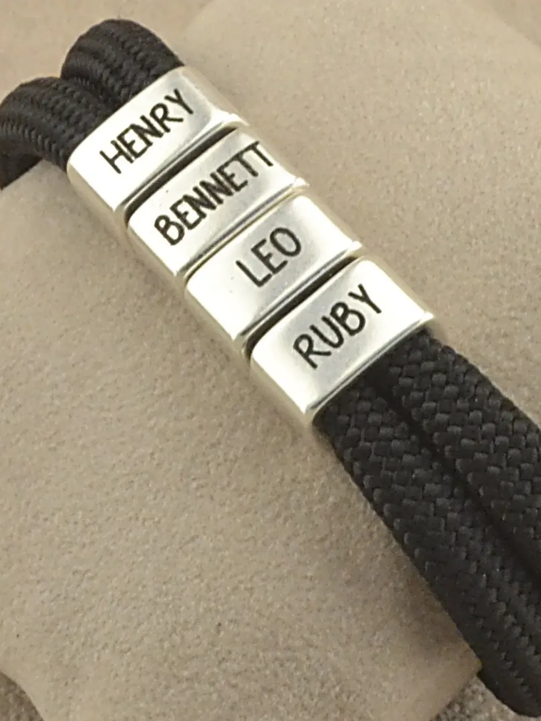 Custom Name Bracelet with Multiple Names | Personalized Paracord Bracelet | Dad Bracelet with Kids Names | Family Jewelry Children Names