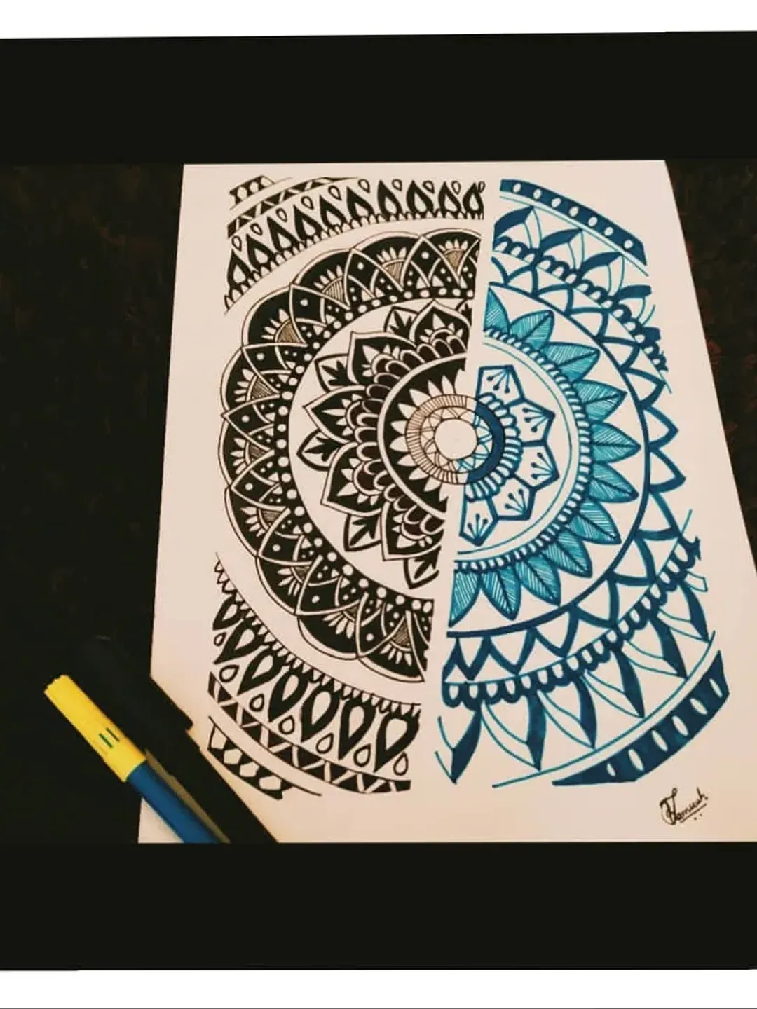 Colorful mandala design.