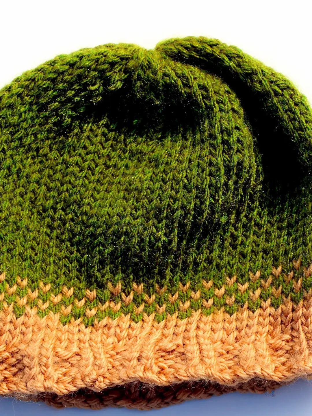 Green and Brown Knit Yarn Beanie Hat, Fall Kids and Babies, Autumn Baby Hat, Baby Shower Gift Ideas for New Moms, Infant Crib Hat, Crochet