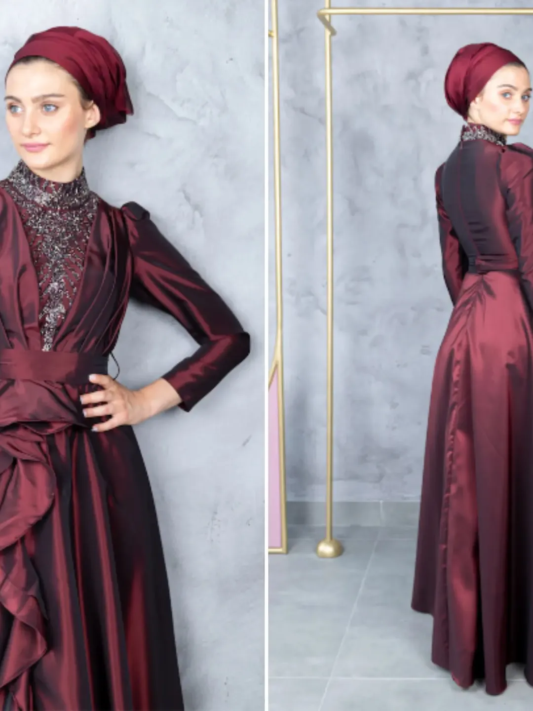 Ahunare Wedding Dress, Muslim Evening Gown, Nikah, Islamic Wedding, Engagement, Bridesmaid, Maxi Dress