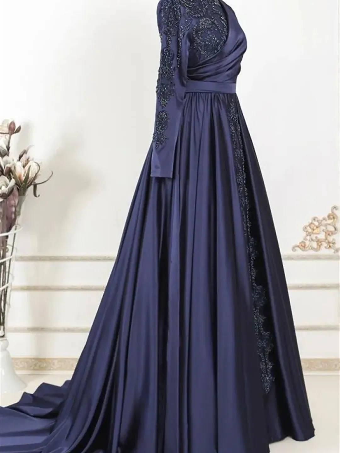 strapless open back dress Emerald Green Prom Dresses Long Formal Evening Dresses Sexy High Slit –  Siaoryne main image 0