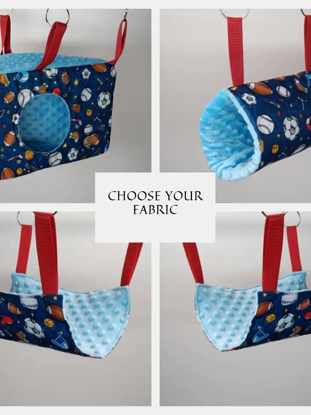 4 piece rat hammock set, ferret hammock set, chinchilla hammock set, set of hammocks for small animals, chinchilla cage accessories