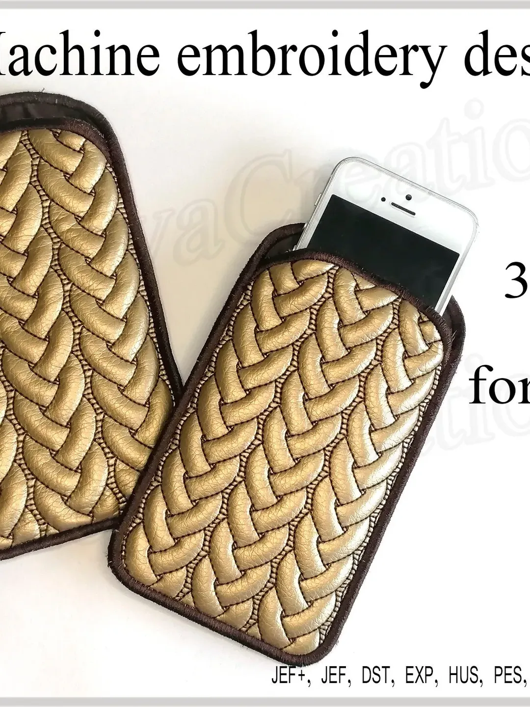 In the Hoop Phone case Machine Embroidery Designs Cell phone cover  ITH Eyeglass case pattern Instant Download file for hoop 5x7
