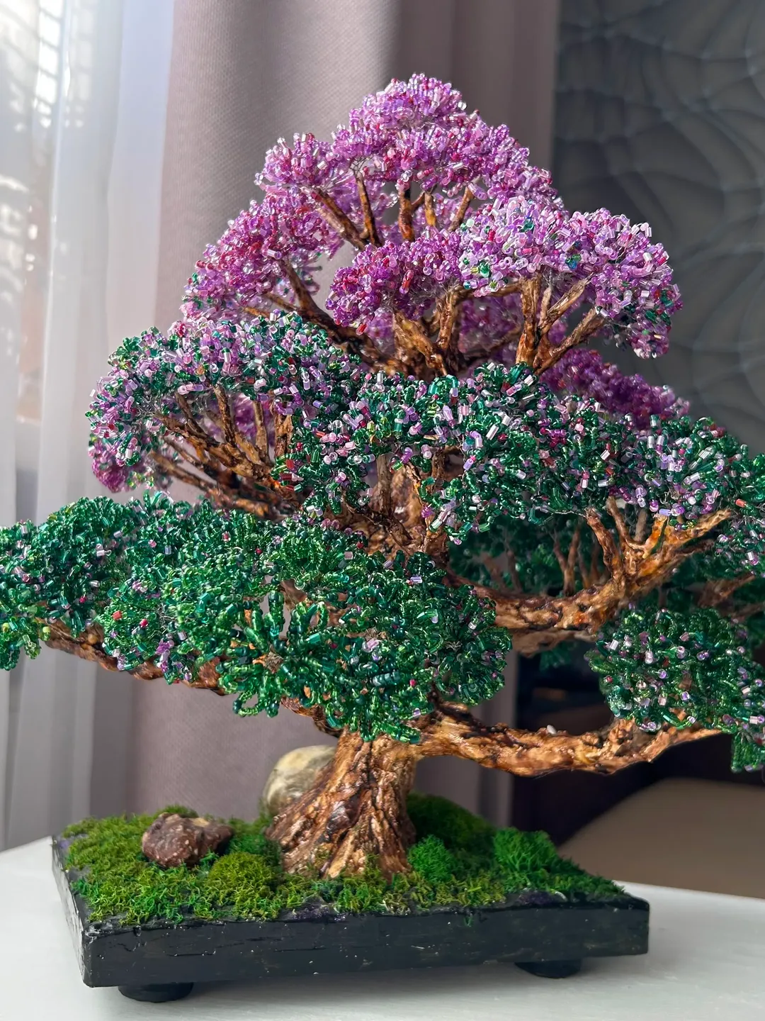 Exclusive handmade purple beaded bonsai | ornament tree | original home  decoration | table decoration | luxury gift