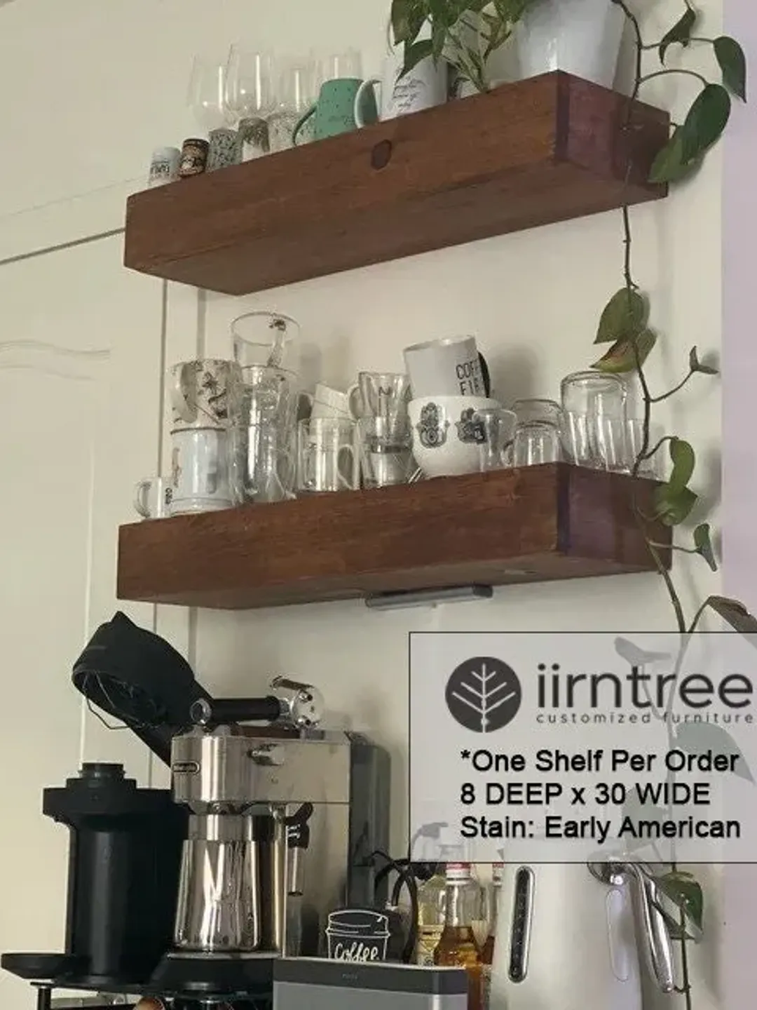 Wood Floating Shelf 5-inches Deep | Rustic Shelves | Farmhouse Shelf | Floating Shelf | Reclaimed Wood | Handmade Shelf | Wood Wall Shelf