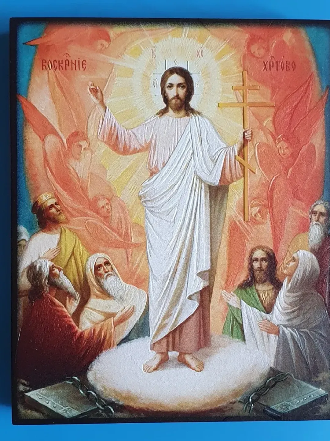The Resurrection of Jesus Christ | Orthodox blessed icon | wooden icon 6.2x5" free shipping