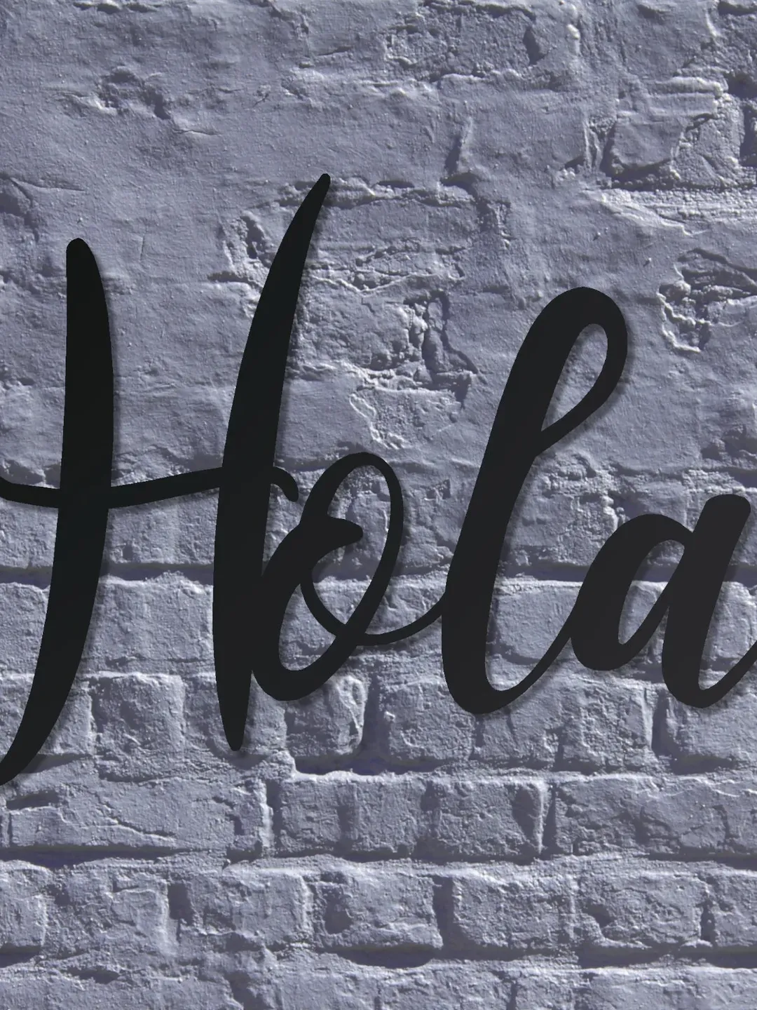 Hola Metal Sign, Metal Word Sign, Spanish Welcome Decor, Spanish Restaurant Sign, Spanish Porch Decor