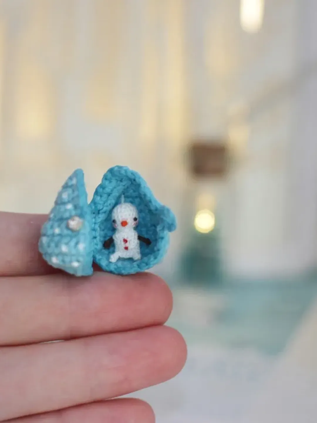 Christmas snowman handmade miniature dollhouse toy  holiday shelf sitter small gift for best friends surprise box