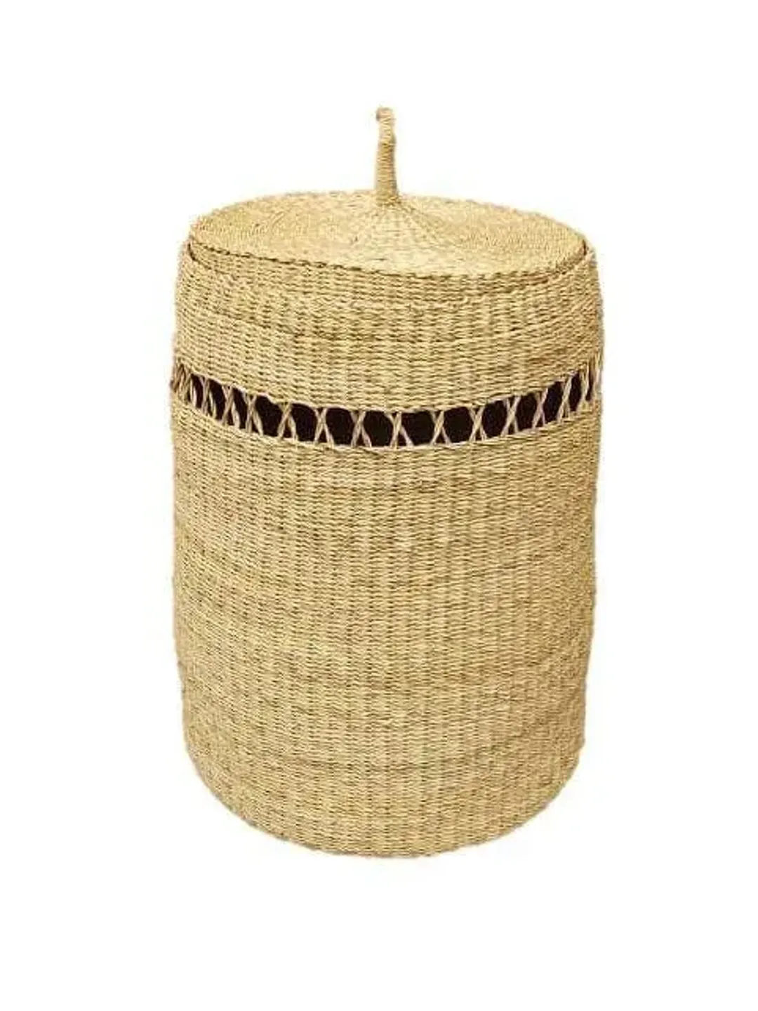 Laundry Basket with Lid, Laundry Hamper, Laundry Room Storage, Blanket Basket, African Bolga Basket