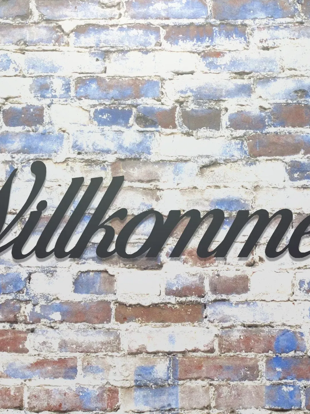 Willkommen Metal Sign, Metal Word Sign, German Welcome Decor, German Restaurant Sign, German Porch Decor