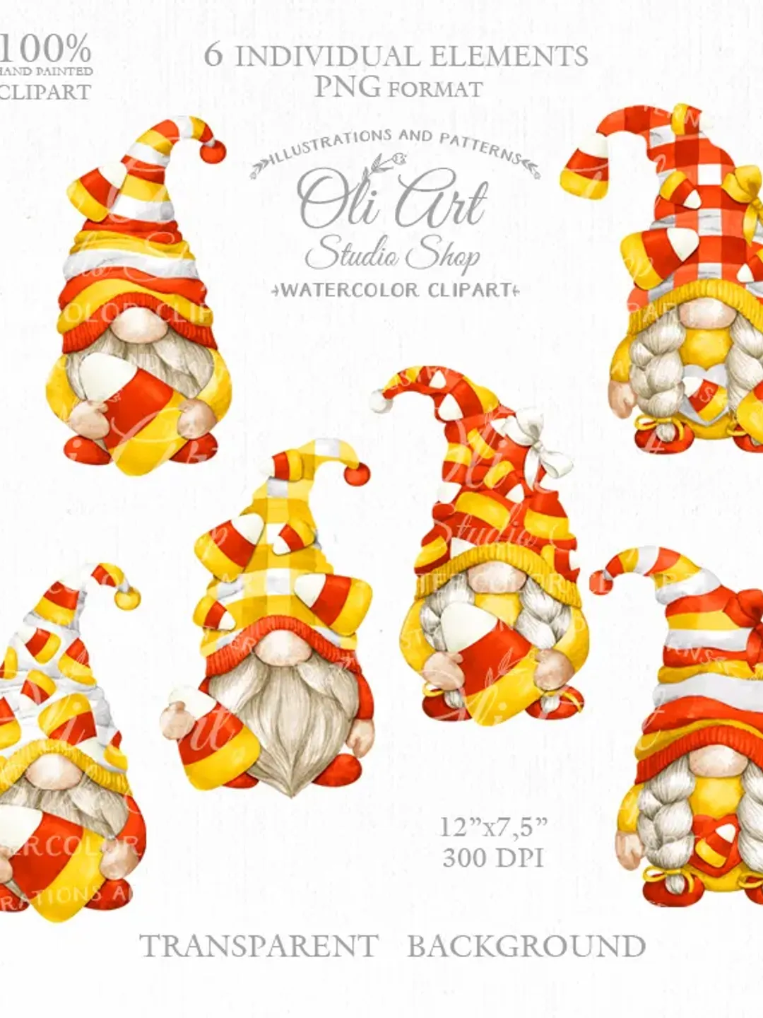 Happy Halloween Digital Clipart. Candy corn gnomes Clipart. Sublimation Png, Design Digital Download. OliArtStudioShop
