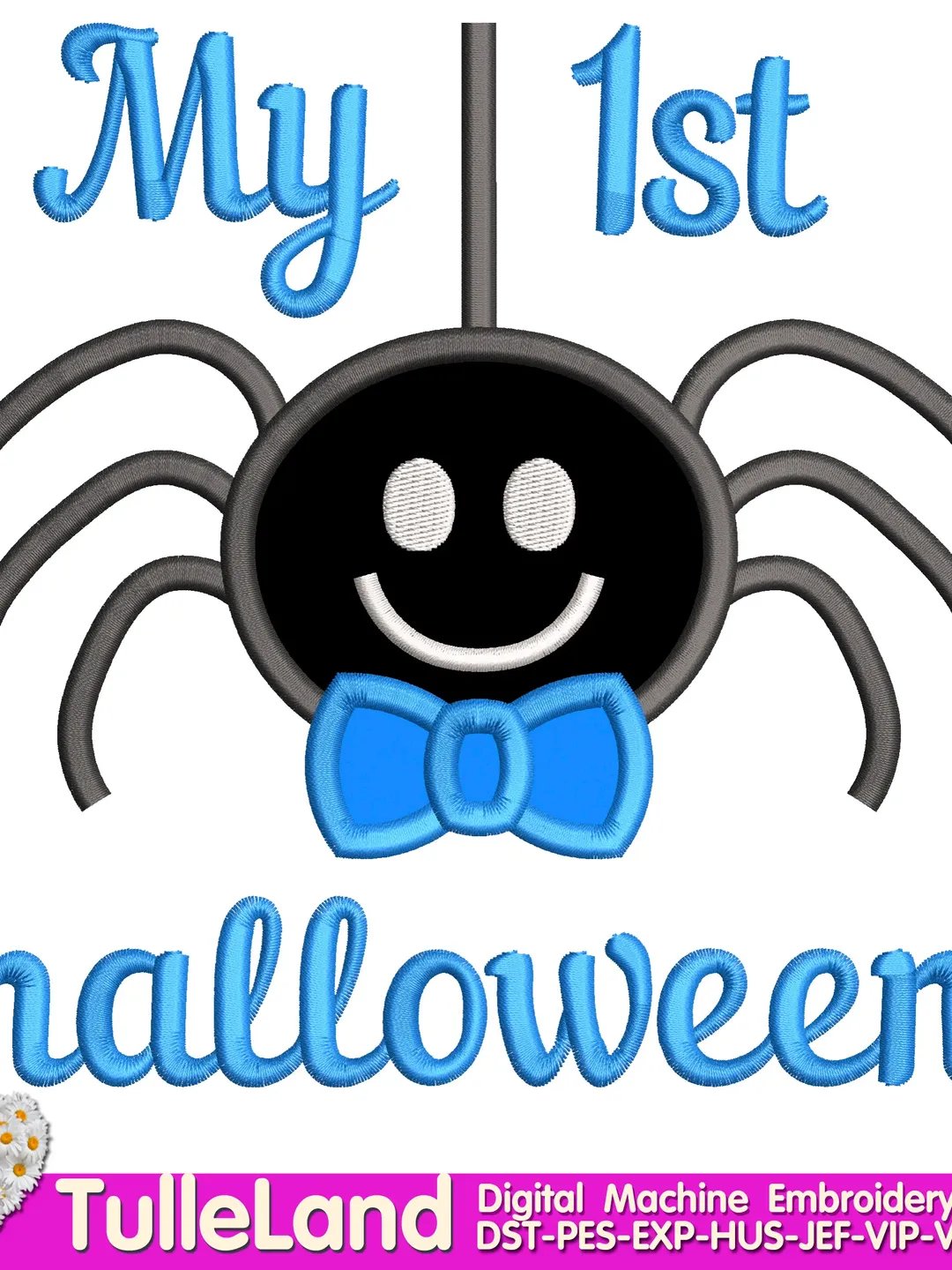 My 1 st Halloween Spider Machine embroidery applique design
