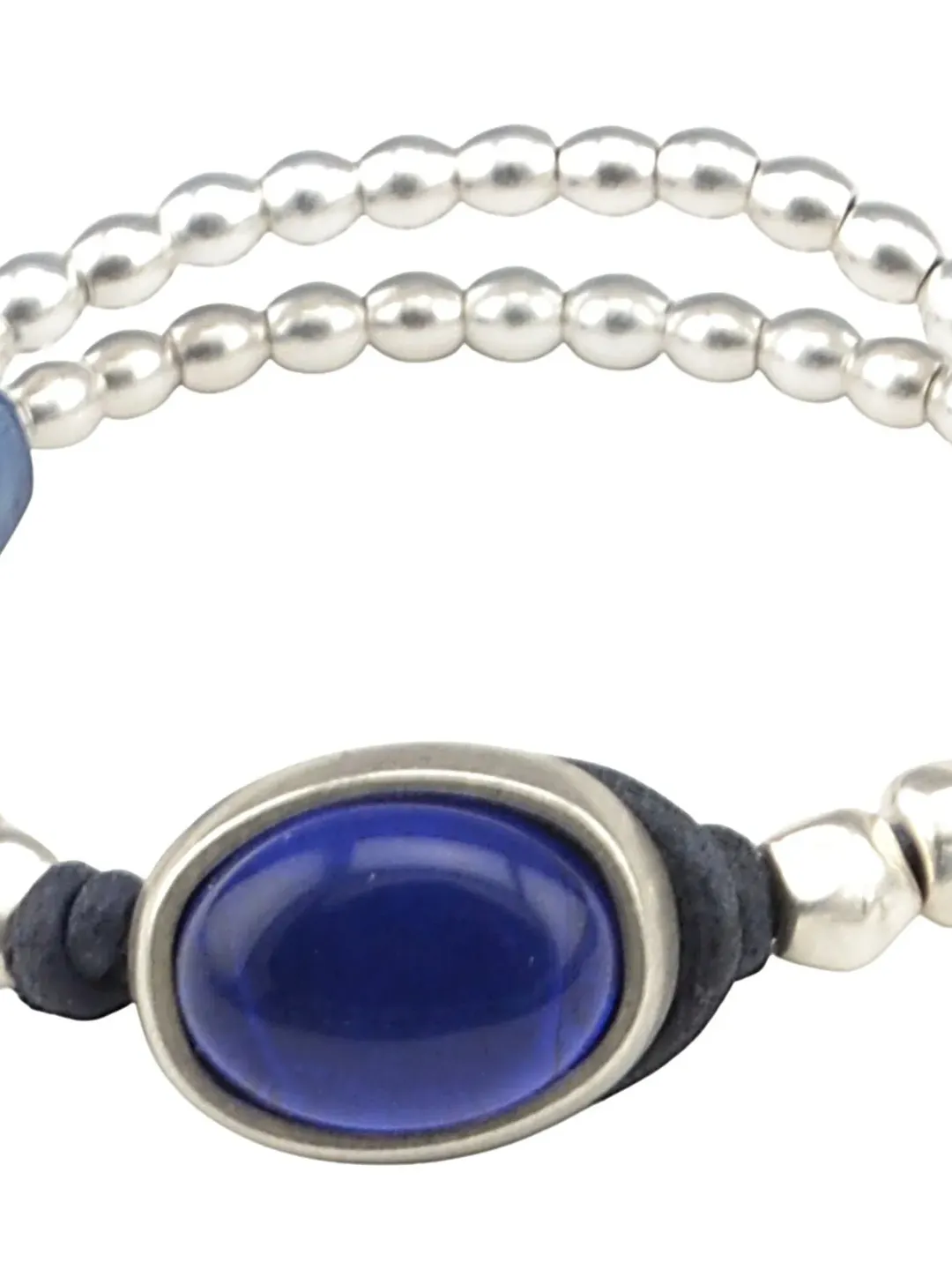 Bold Royal Blue Beaded Bracelet for Women, Lapis Lazuli Button Clasp Statement Bracelet, Gifts for Her Chunky Stacking Jewelry