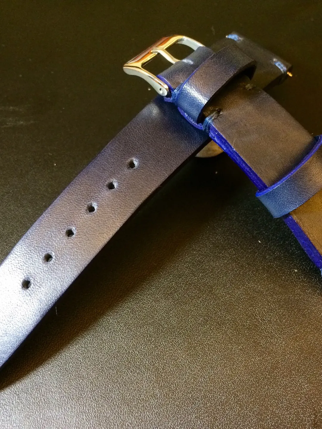 Leather Watch Band, Leather Watch Strap, Blue watch strap, watch band, 20mm strap, 19mm watch strap, 20mm watch band, FREE SHIPPING