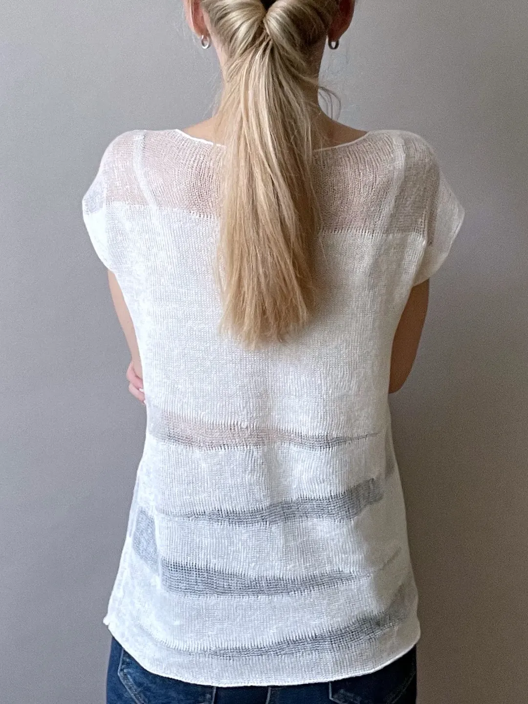 Linen knitted top